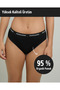 Women's Organic Cotton 5-Piece Elastic Slip Panties with Writing - 4