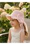 Straw Hat with Butterfly and Bow Figure for Girls Aged 3-6