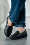 Anes Women's Genuine Leather Orthopedic Loafer Shoes Black - 4