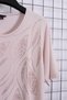 Women's Plus Size Lycra Crew Neck Stone Print Short Sleeve Mom T-Shirt Combed Cotton Blouse - 5