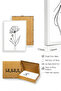 White Wooden Framed Minimalist Line Art 3-Piece Painting Set Huhu533 - Triple Painting Set White Frame - 2