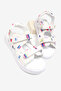 Children's Unisex White Comfortable Fit Color Patterned Double Velcro Sandals