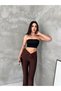 Women's Agraf Detailed High Waist Spanish Flare Trousers - 7
