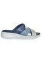 26Y Nbl08 Blue Women's Genuine Leather Daily Slippers - 2