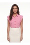 Pink Cotton Classic Shirt Collar Relaxed Fit Buttoned Gingham Patterned Summer Shirt - 2