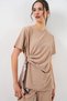 Women's Side-Tie Double Set - Beige 1400 - 2