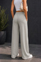 Palazzo High Waist Fabric Trousers C652-Stone - 4