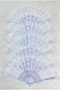 White Lace Bridal Bridesmaid Fan, Bride Bachelorette Party Henna Gift, 1 Piece - 5
