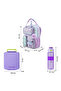 17” School Backpack Set w/ Tritan Water Bottle & Jumbo Bento Lunch Box – Purple - 9