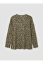 بلوزة LCW Grace Khaki ذات ياقة دائرية - 8