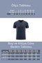 Men's Vision V-Neck Premium Quality Dense Textured Cotton T-Shirt Navy Blue M102-R0220-07 - 7