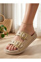 Double Buckle Stone-Embellished Women's Slippers - 2