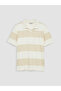 Esvab • Modern & Distinctive Comfortable Fit Turn-Down Collar Striped Men's T-Shirt - 6