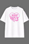 Self Club Design Pre-Printed White Oversize T-Shirt