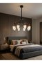 Modern Lighting, Chandelier, 3 colors LED Light, Elegant Chandelier Design, 65x55x110 cm, Suitable for bedroom and living room, Leather+acrylic, Adjustable height. - 6