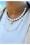 3-Piece Women's Necklace with Pearls, Gold Color Ball Chain, Multi-Layered Stylish Necklace - 5