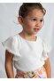 Girl's Sleeves Model Tshirt Cream