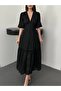 Scalloped V-Neck Lace Long Dress