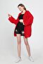 Bat Sleeve Seasonal Cardigan Red - 3