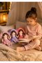 Soft Plush Girl Doll with Bunny Hood & Braided Hair – Stuffed Toy Doll in Purple, Pink & Dark Pink - 2