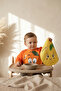 Liquid-Proof Long Sleeve Baby Bib - Set of 2 6-24 Months Lemon and Orange Patterned Blw Compatible Y - 3