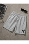 Ny New York Printed 4-Pack Black+Grey+Navy+Smoked Casual Relaxed Black Men'S&Women's Shorts - 3