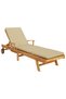 Șezlong 100% poliester solid-teak