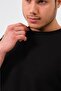 Black Crew Neck 100% Cotton Breathable Fabric Comfortable Fit Men's T-Shirt // 4001-Black - 5