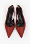 Women's Kate Matte Red Skin Mini Heeled Stiletto - 3