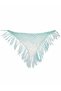 Hand Knitted 100% Cotton Color Gradient Pareo – Tassel Detailed Summer Beach Pareo – Turquoise White Knitted Pareo 124X45 cm - 3