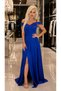 Sapphire Nobility Slit Evening Dress 💎 ✨