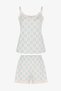 Women's Cotton Lounge Serenity Floral Sleeveless Tank & Shorts Set - Light Green - 2