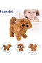Interactive Plush Puppy Toy, Electronic Walking & Barking Dog with Tail Wagging, Stretching, Responding to Touch - 2