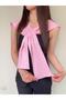 New Style Sleeveless Pink Knitwear Shoulder Shawl - 4
