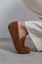 Jery Taba Genuine Suede Leather Round Toe Flat Sole Women's Penny Loafer Shoes - 7