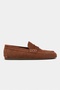 Jery Taba Genuine Suede Leather Round Toe Flat Sole Women's Penny Loafer Shoes - 5