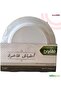 Luxury White Heavy-Duty Reusable/Disposable Round Plastic Plate with Silver Mosaic Rim (22.5 cm) - Pack of 20 - 4