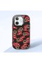 Oppo A5 Pro 5g Compatible Case with Camera Protector Black Silicone Couple Phone Case with Kiss Pattern