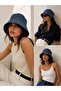 Betty Bands -Women's Navy Blue White Polka Dot Pillbox Docker Hat – Modern Sailor City Style Hat - 3