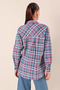 Women's Checkered Pattern Basic Oversize Cotton A. Tile Shirt - 7