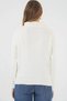 Women's Wide Collar Knitwear Ecru Sweater - 3