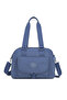 Medium Size Multi-Pocket Waterproof Lightweight Crinkle Fabric Women's Shoulder Bag Blue