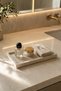 Beige Natural Marble Tray 17X32 cm Decorative Presentation Tray Bathroom Organizer Console and Coffee Table Organizer - 7