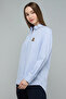 Teddy Detail Shirt with Classic Collar and Long Sleeves - 2