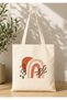 Vintage Boho Patterned Printed Raw Fabric Bag Organic Tote Bag