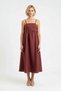Women's Strapless Maxi A-Line Linen Woven Dress Sleeveless Relaxed Fit Summer Casual Modern Stylish - 4
