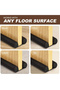 Under Door Draft Stopper Guard Adjustable Twin Home Soundproof Dust Proof Seal Strip Door Window Insulation Draft Blocker Pack of 2 Black, Brown - 4