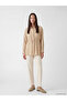Lcw Everyday Beige Textured Gathered Women's Shirt Tunic - 2