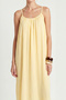 Strappy Summer Long Muslin Dress Lgx0007 Yellow - 5