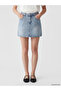Blue Stoned Mini Jean Skirt - 2